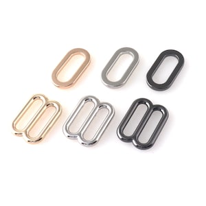 25mm Metall Oval Ring Tasche Riemen Ring Schieber Schnalle Geldbörse Ring Leder Handwerk Handtasche Herstellung für Gurtband Geldbörse Taschen Hardware Herstellung 6 Stück