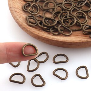 Bronze Metal D Ring 10mm Sewing D-rings Strap Purse Ring D Circle for ...