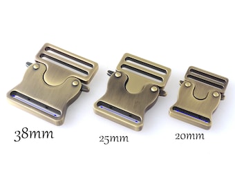 20-38mm bronze metal adjustable buckles Quick Side Release Buckle Belt Strap Backpacks Collar webbing straps Buckle Bag Hardware Clip Lock