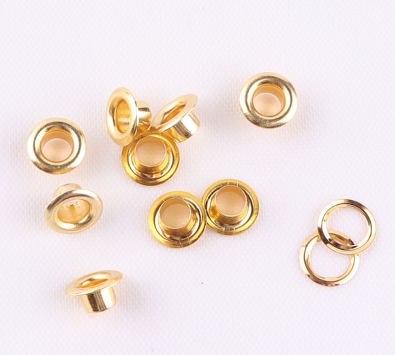 2 mm Hole gold color Round Eyelets Hold Grommets Metal Eyelets Grommets