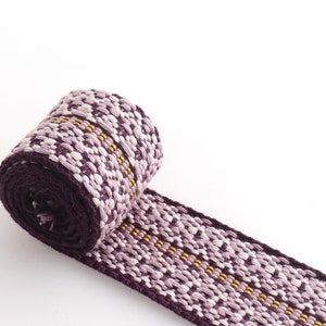 38mm wide purple color strap webbing  Handmade Diy Webbing Unique Design for Bag Belt Garment Strap