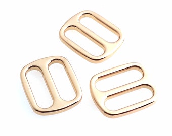 oro chiaro Fibbia di regolazione Fibbia interna in metallo da 3/4" Fibbia per cintura Pulsante Tri Glide regolabile Fibbia per cinturino Cursore per cinturino Fibbia per cinturino 12pz
