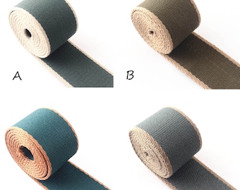 1.5&#39;&#39;wide Cotton webbing Blue color webbing Purse bag webbing Canvas Webbing Key Fobs Strap Webbing Pet collar By the yards