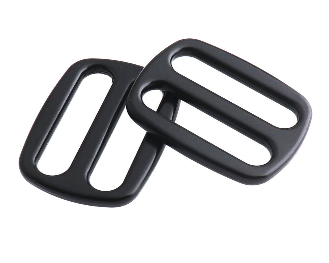 12pcs 1 25mm Black Adjustable Rectangle Slide Buckle Etsy