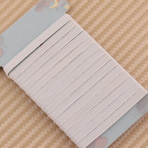 5 mm white flat elastic cord  wide crafts ribbon band dressmaking sewing belts