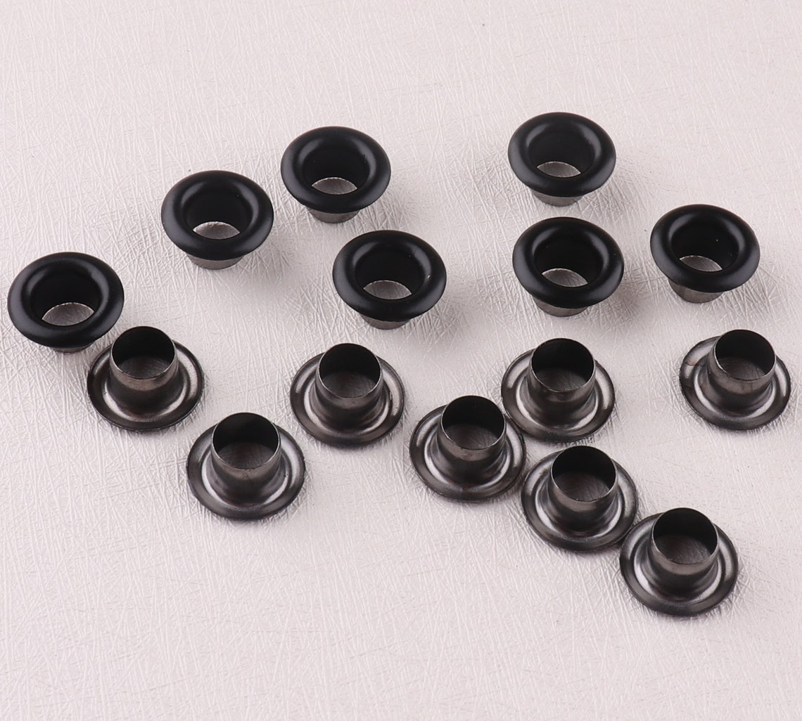 5 Mm Hole Black Metal Grommets Eyelets With Washersfor Bead Etsy