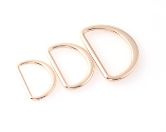 15-45mm Goldfarbe Dee Ring D-Ring Metallschnalle Haken Legierung d Ring für Gürtel Handtasche Gurtband Taschengurt Geldbörse Lederbearbeitungszubehör