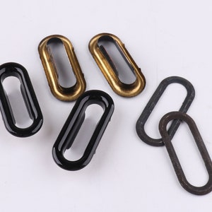 33 mm metal eyelet with washers, oval eyelets grommets,black eyelets for Diy garment bag sewing accessories