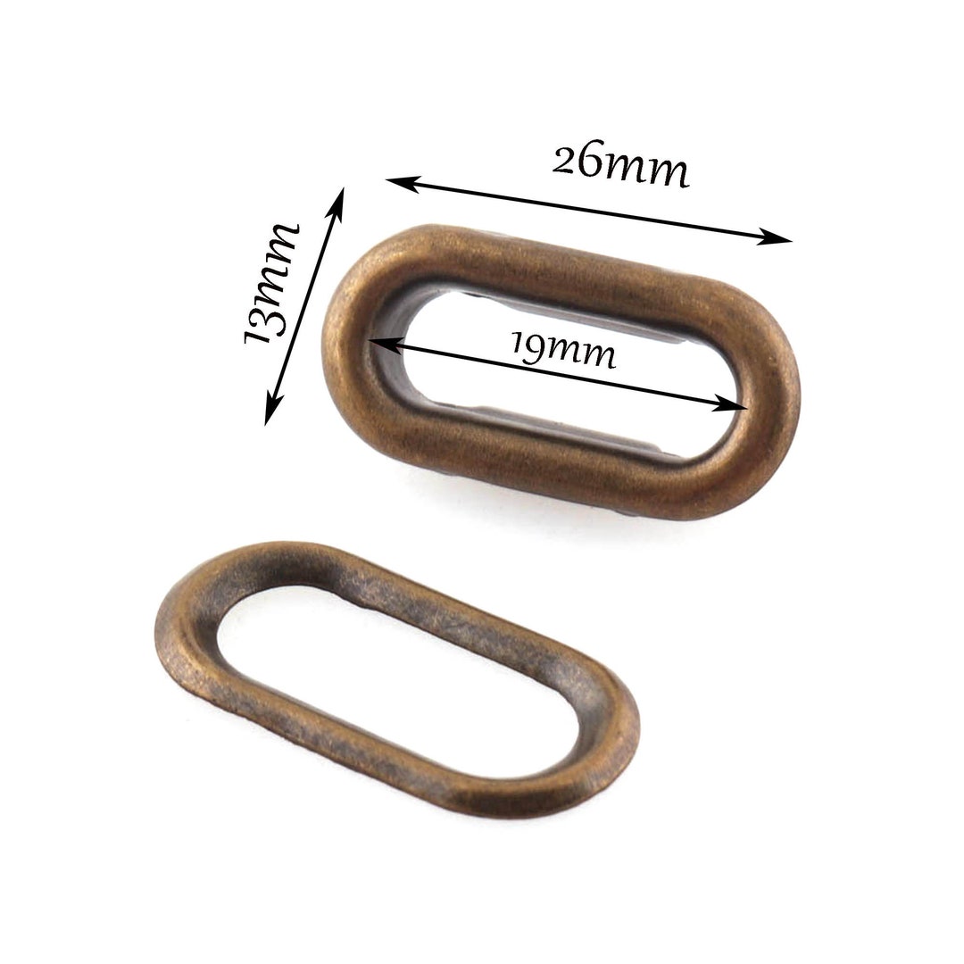 Bronze Metal Oval Eyelets Grommets Washers for Handbags Canvas Etsy