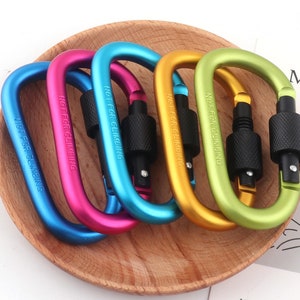 Matte Carabiner Lock Carabiner Clasp Blue/green/pink Carabiner Connector Snap hook With Clasp Carabiner Gifts