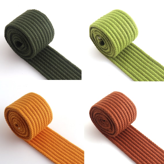 Stripe Webbing: Deep Green & Orange Stripe Webbing: Deep Green & Orange