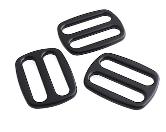 12pcs 1" (25mm) Black Adjustable Rectangle Slide Buckle Belt Buckle Strap Buckle Adjuster buckle Adjustable Strap Slider Bag Hardware