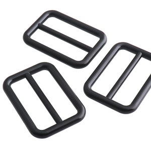 10pcs 1&#39;&#39;(25mm) Black Slide Buckle Adjuster Buckle Belt Buckle Adjustable Strap Buckle Strap Slider Strap Buckles Bag Buckle Purse Hardware