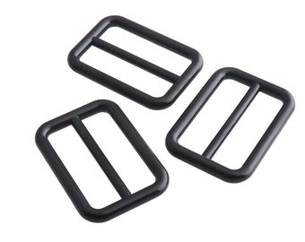 10pcs 1''(25mm) Black Slide Buckle Adjuster Buckle Belt Buckle Adjustable Strap Buckle Strap Slider Strap Buckles Bag Buckle Purse Hardware