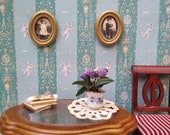 Miniature Photographs Dollhouse Furniture 1 12th Scale.Vintage. Framed Photography Miniature Ephemera Victorian dollhouse.