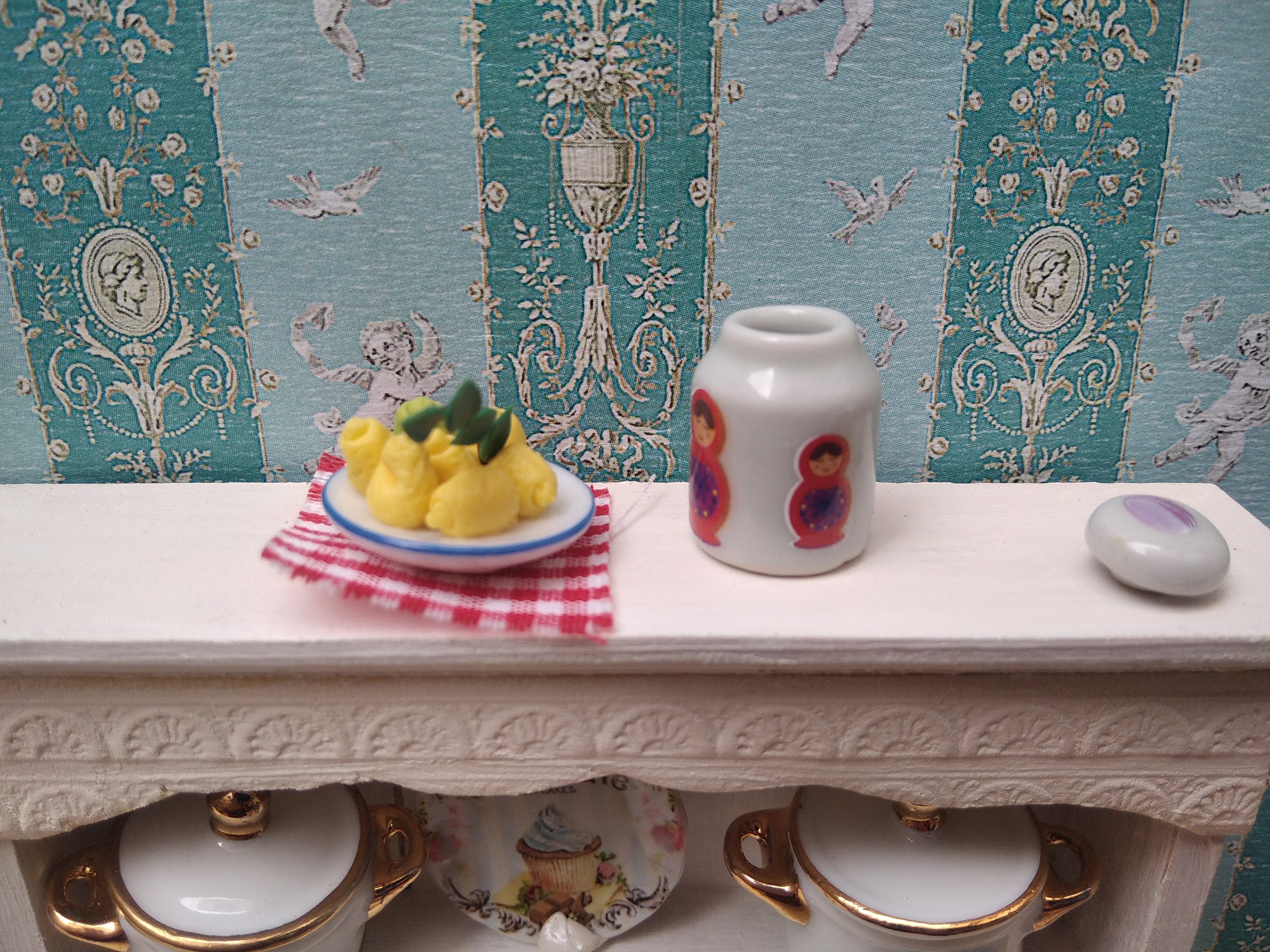 Puppenhaus Miniatur Keramik Kanister w / Deckel. Maßstab 1.12. | Etsy