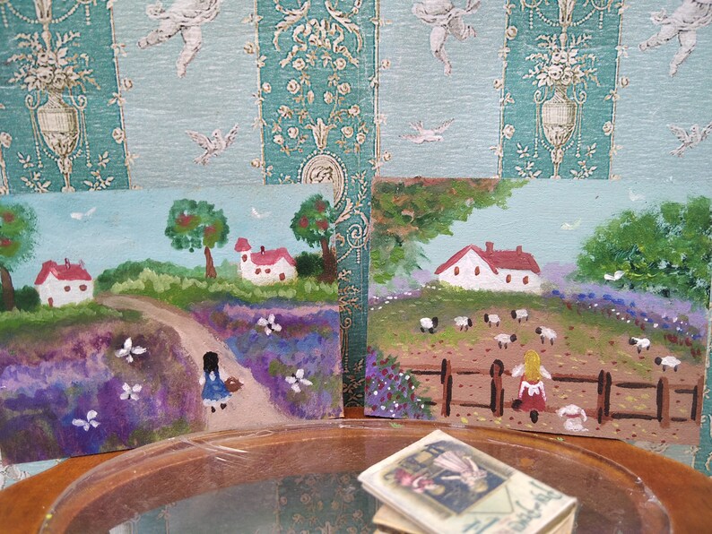 DollHouse wall Art scale 1/12 Accesorie Dollhouse Etsy