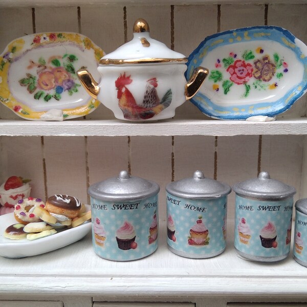 Dollhouse Miniature Canister Set - Etsy