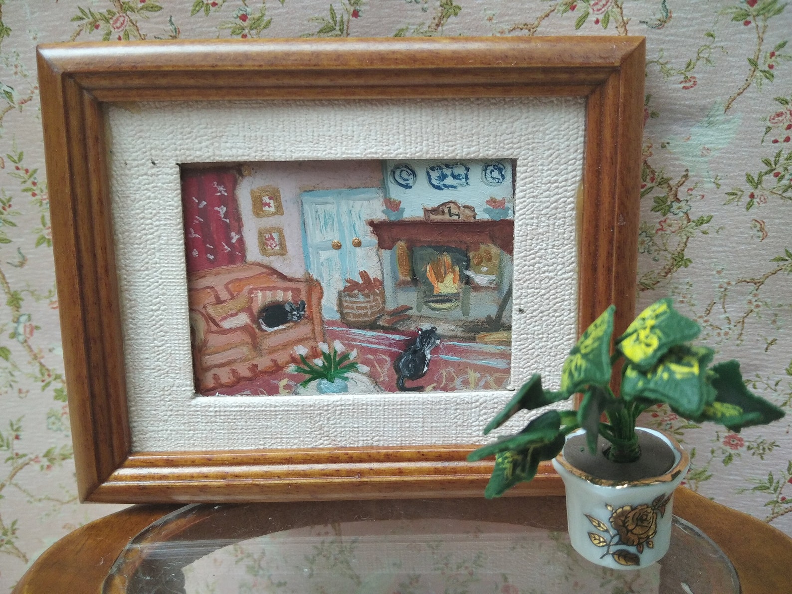 DollHouse wall Art scale 1/12 Miniature paintings .Framed Etsy