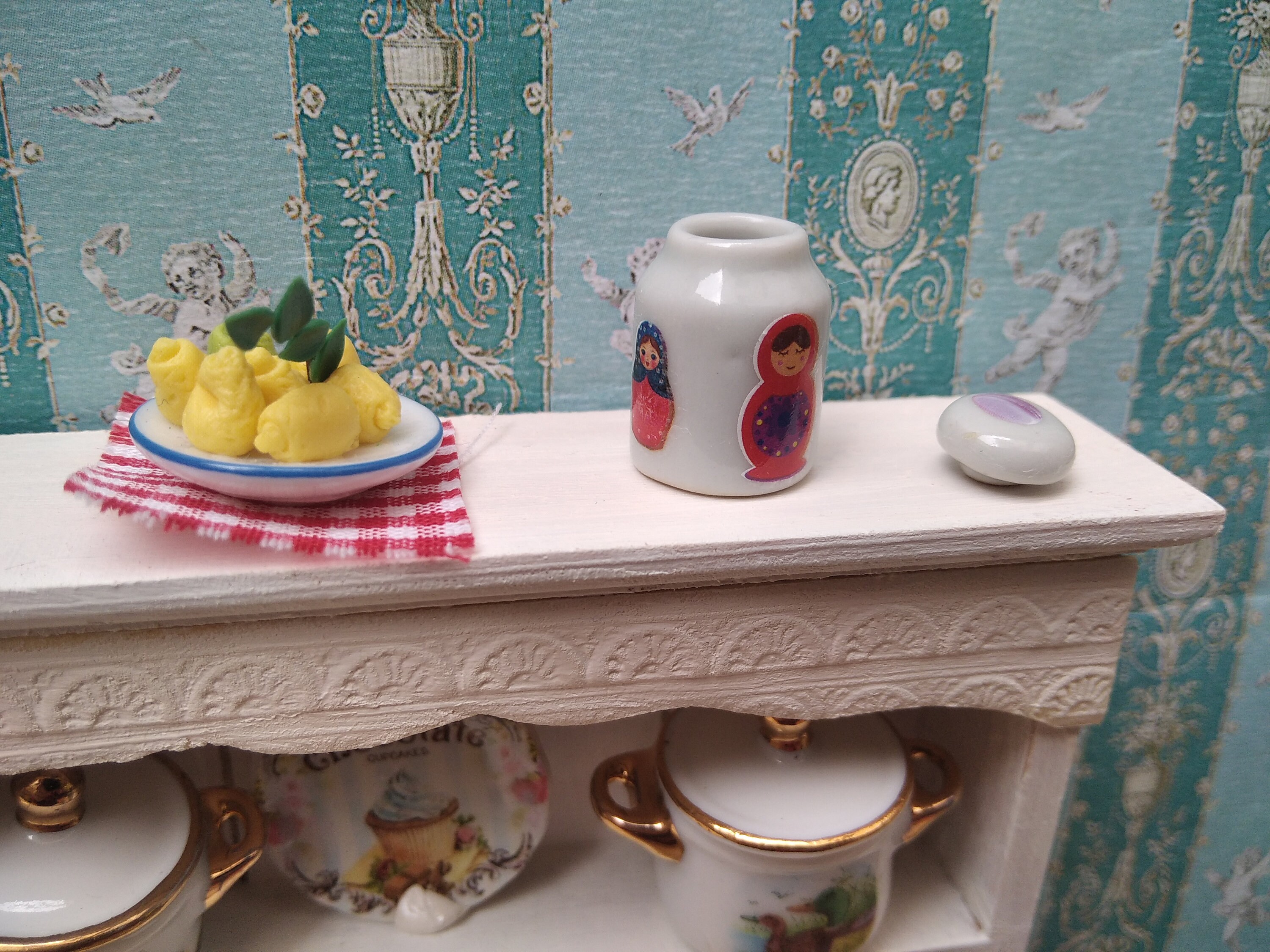 Puppenhaus Miniatur Keramik Kanister w / Deckel. Maßstab 1.12. | Etsy