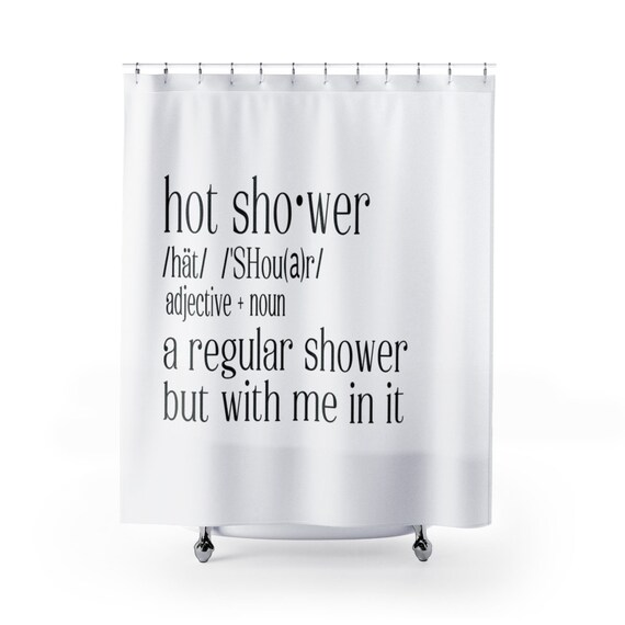 Hot Shower Definition Custom Curtain Personalized Shower Etsy