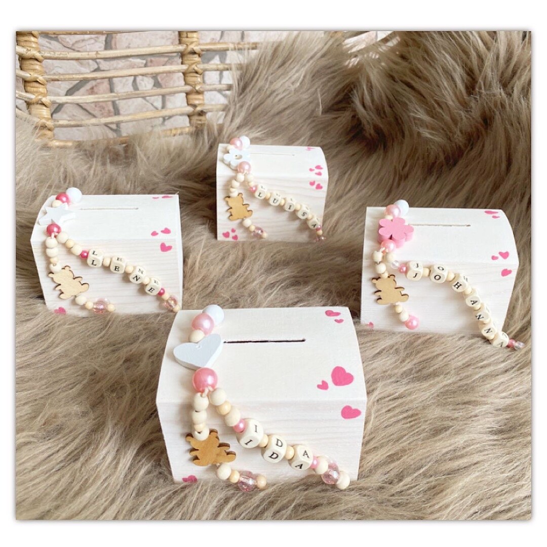 Money Box Wooden Money Box Birth Children's Money Box Etsy