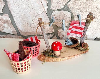 Wichtel Zubehör Weihnachten, Miniatur Wäschestän Produktbild-Vorschau 9