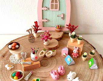 Wichtelzubehör, Wichteltür, Miniaturen, Osterwichtel, Osterdeko,