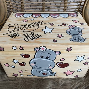 XXL commemorative box, memory box, birth gift, christening gift, souvenir box baby, wooden box with name, baby room