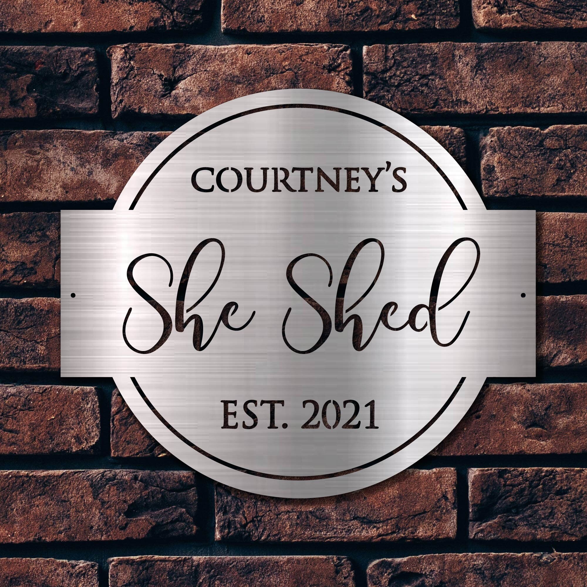 Custom Metal She Shed Wall Sign Laser cut Custom Etsy