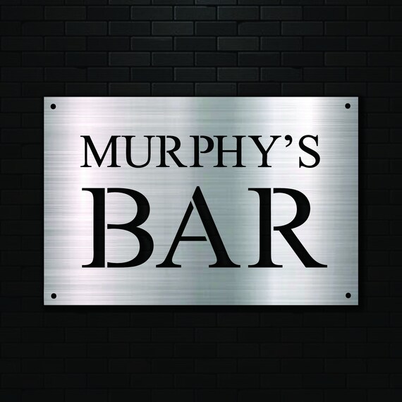Custom Metal Bar Sign Laser cut Custom Indoor/outdoor Bar Etsy