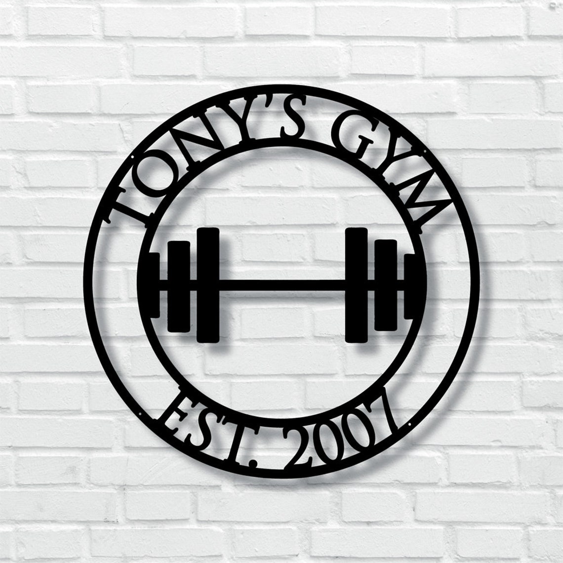 Metal Gym Sign Laser cut Customisable Indoor/Outdoor Gym Etsy