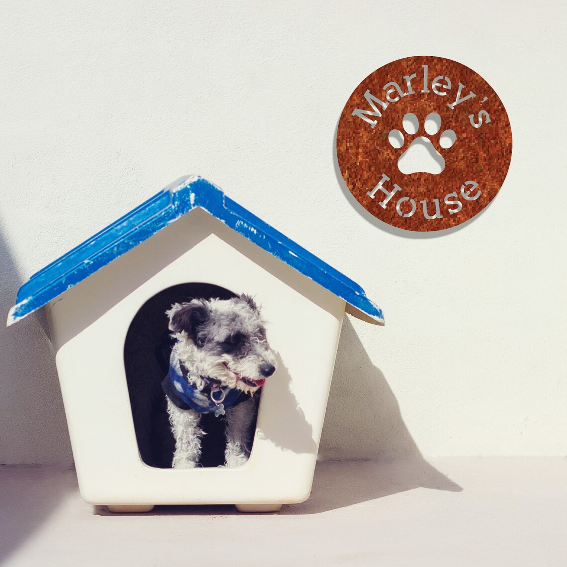 Metal Laser cut Dog Kennel Sign Dog House Plaque Dog House Etsy