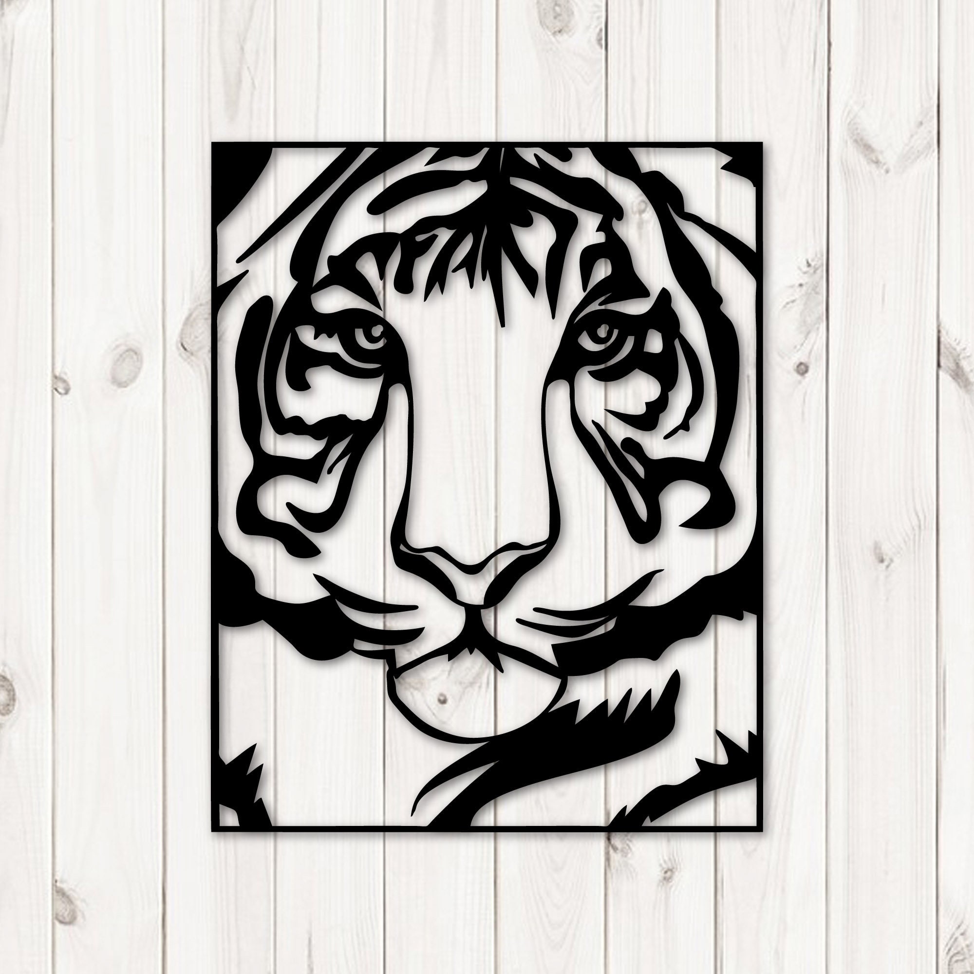 Metal Laser cut Tiger Wall Art Metal Home Decor Pt1 Etsy