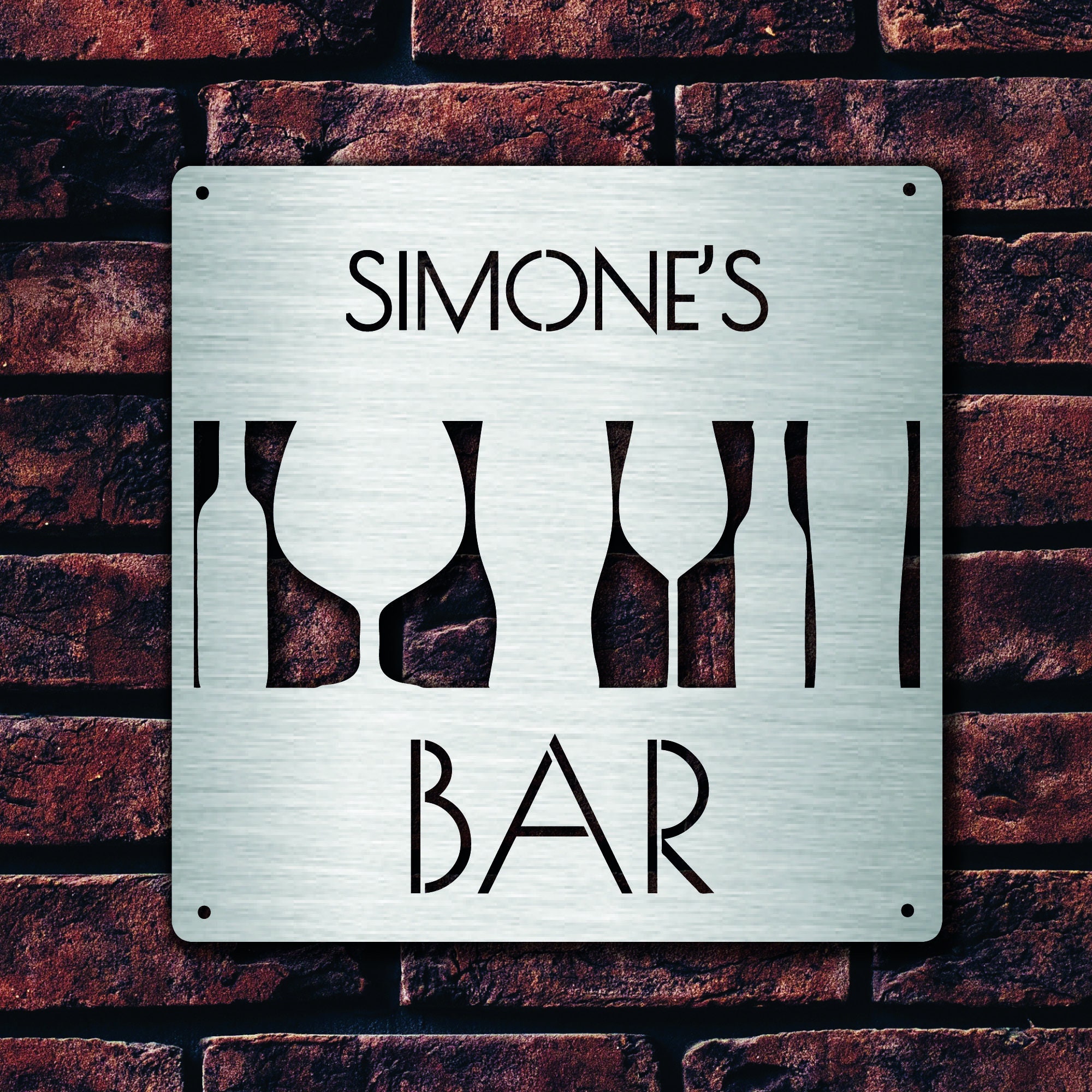 Custom Metal Bar Sign Laser cut Custom Indoor/outdoor Bar Etsy
