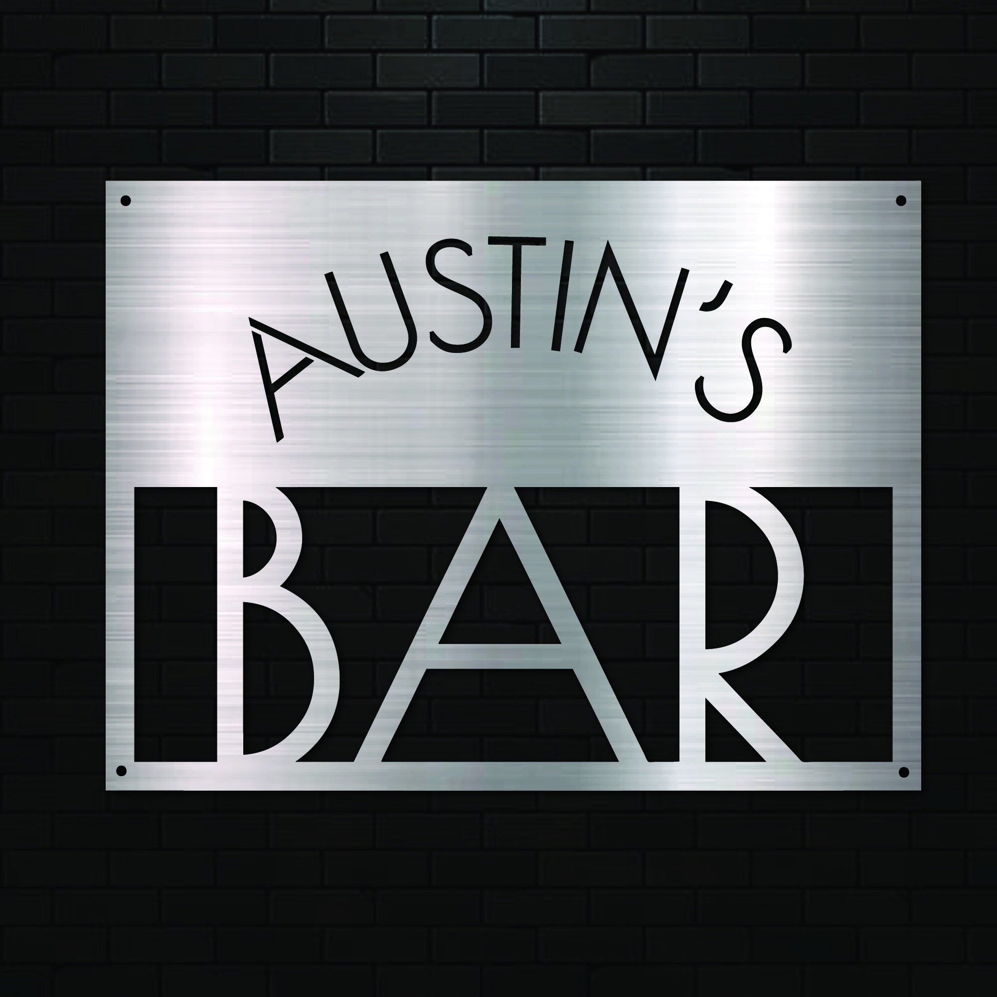 Custom Metal Bar Sign Laser cut Custom Indoor/outdoor Bar Etsy
