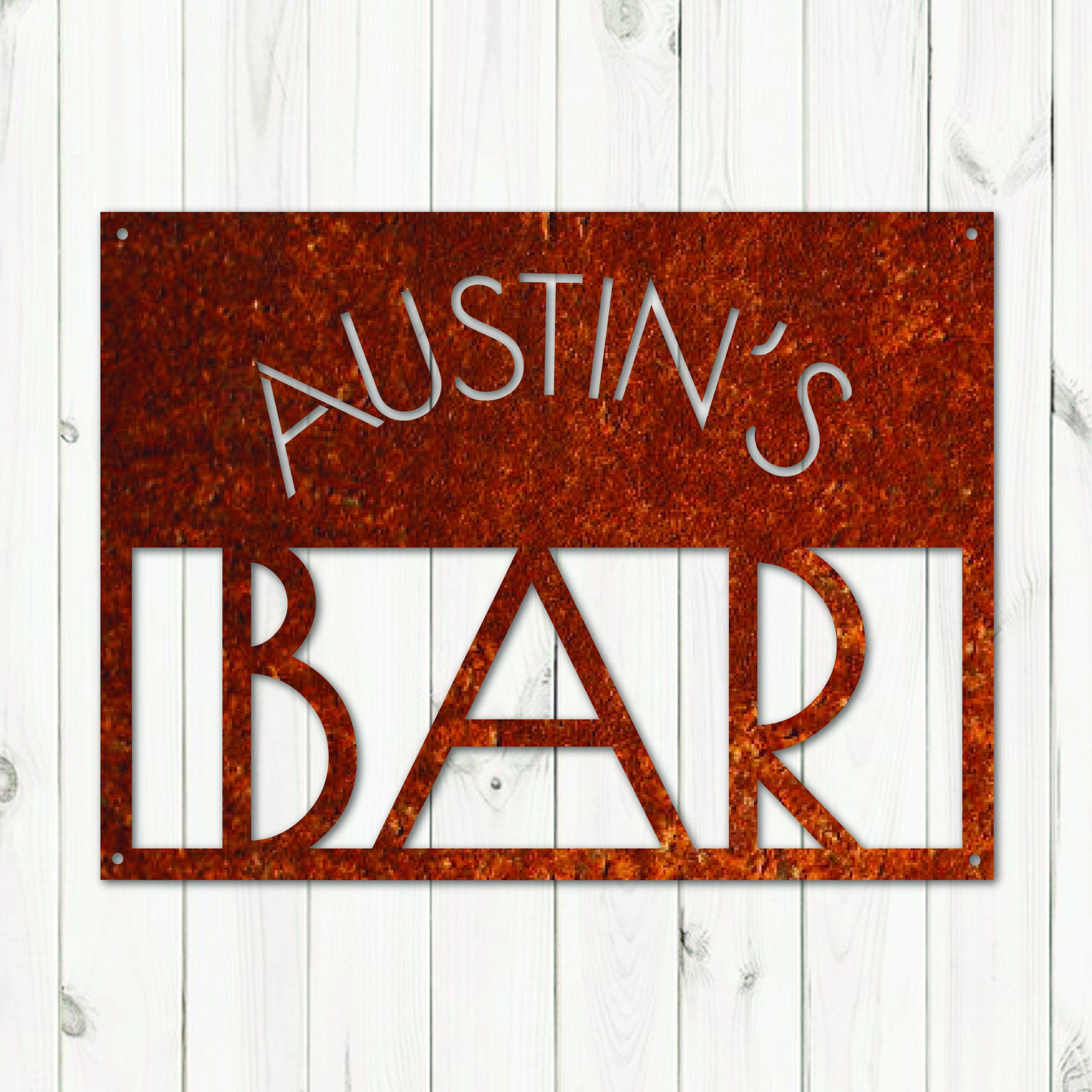Custom Metal Bar Sign Laser cut Custom Indoor/outdoor Bar Etsy