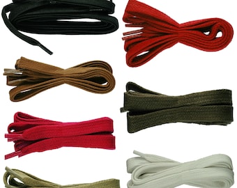 Flat Wax 8mm Laces For Boots and hiking shoes