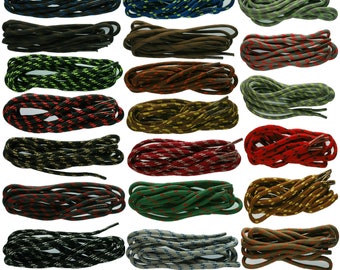 Cord 4mm Spiral Pattern Shoelaces for Hiking/Walking Boots