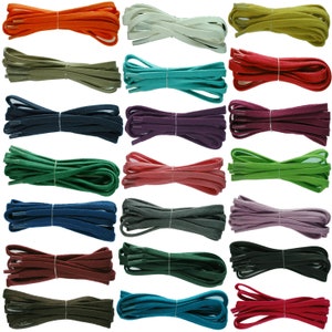 Colours Flat Waxed 5mm Laces for Dress Shoes Work Boots Hiking-Boots Extra Long Laces