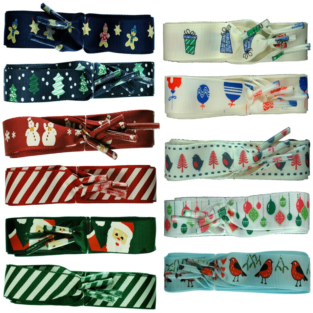 TZ Laces® Flat Christmas Ribbon Shoelaces for Fashion Shoes Etsy