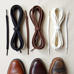 Cordones planos de algodón encerado – 5 mm de ancho, cordones extralargos para botas