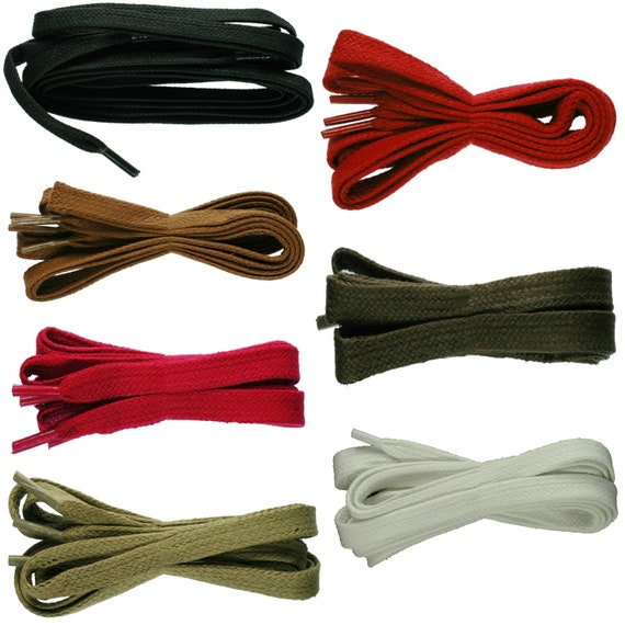 TZ Laces Flat Wax 8mm Laces for Boots and Hiking Shoes Etsy Canada