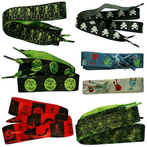 Halloween Ribbons Flat shoelaces for fashion shoes & trainers
