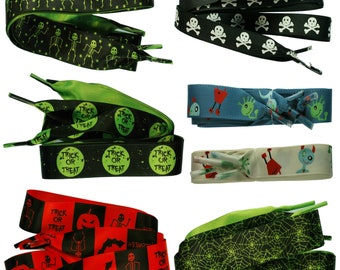 Halloween Ribbons Flat TZ Laces® shoelaces for fashion shoes & trainers