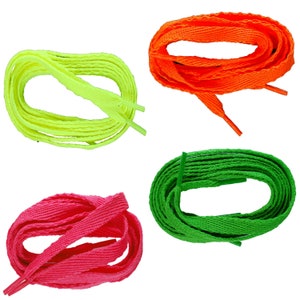 Flat 10mm Florescent Colour Shoe laces