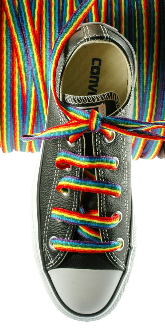 PRIDE LGBTQ Flat shoelaces 10mm 12 different lengths TZ Laces 