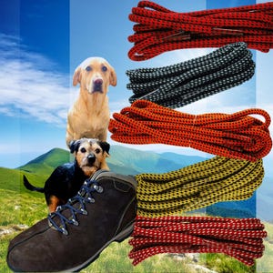 Durable Berghaus Check Boot Laces - 4mm Hiking & Work Boot Cord