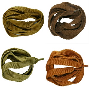 Flat 10mm BROWNS Colour Shoe laces