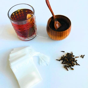 Disposable 100 -500 pcs Filter Drawstring Empty unbleached Tea Bag Herb Loose  Leaf Tea compostable tea bag